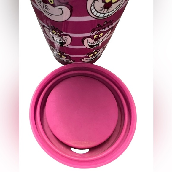 Disney Cheshire Cat Glass Coffee Cup Mug Pink - Picture 3 of 6